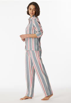 Schiesser Pyjama lang Flanell Organic Cotton Streifen selected! premium (180126) multicolor