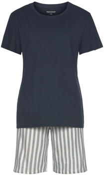 Schiesser Pure Stripes Pajamas (176985) midnight blue