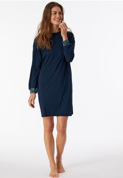 Schiesser Sleepshirt langarm Oversized Modal nachtblau Modern Nightwear (179834)