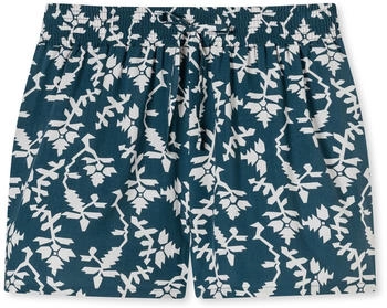 Schiesser Loungehose kurz Viskose Blumenprint jeansblau - Mix+Relax (181197)