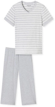 Schiesser Schlafanzug 3/4-lang silbergrau-meliert - Casual Essentials (181254)