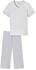 silbergrau-meliert - Casual: Schiesser Schlafanzug 3/4-lang Casual Essentials (181254)