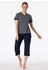 Schiesser Schlafanzug 3/4-lang nachtblau - Casual Essentials (181254)