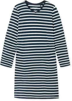 Schiesser Nachthemd langarm Streifen nachtblau - Casual Essentials (181745)
