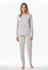 Schiesser Schlafanzug lang silbergrau meliert - Casual Essentials (181746)