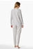 Schiesser Schlafanzug lang silbergrau meliert - Casual Essentials (181746)
