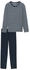 nachtblau - Casual: Schiesser Schlafanzug lang Casual Essentials (181756)