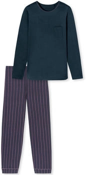 Schiesser Schlafanzug lang multicolor plum - Comfort Nightwear (181237)