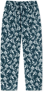 Schiesser Loungehose lang Viskose Blumenprint jeansblau - Mix+Relax (181198)