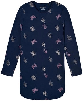 Schiesser Nachthemd langarm Interlock Traummotive nachtblau - Nightwear (181980)
