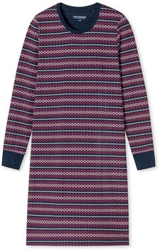 Schiesser Sleepshirt langarm nachtblau gemustert - X-Mas Family (182117) Schiesser Sleepshirt langarm nachtblau gemustert - X-Mas Family (182117)