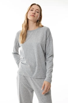 Mey Shirt Serie Yona Grey Melange grau
