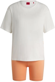 HUGO Pyjama-Set aus T-Shirt und Shorts aus Jersey - Style UNITE_SHORT SET 50531626 Orange
