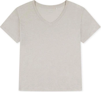 Schiesser Shirt kurzarm Leinen Biobaumwolle grau-jaspe- Mix+Relax (182591-211)