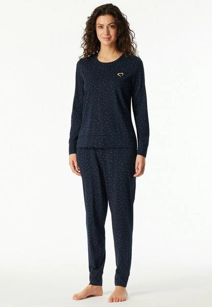 Schlafanzug lang Sweatware Bündchen mineral - Teens Nightwear