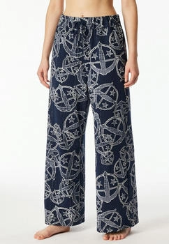 Schiesser Hose lang Statement-Druck blau-weiß 150 Years (183235-913)