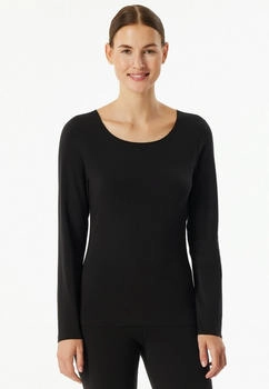 Schiesser Shirt langarm wärmen schwarz Invisible Soft Warming (183097-000)
