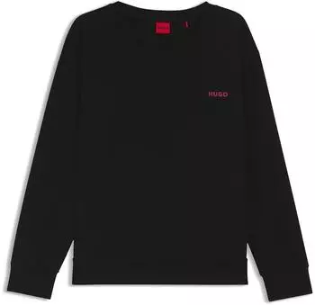 HUGO Pyjama-Top aus Stretch-Baumwolle mit Logo-Print Style ID LS-SHIRT 50555632 Schwarz