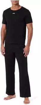 Hugo Boss Pyjama aus Stretch-Baumwolle mit Logo-Details Style CI_Short Set 50545568 Schwarz
