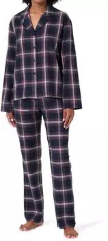 Hugo Boss Pyjama aus Baumwoll-Mix mit Karo-Muster Style Holiday_Long Set 50550231 Gemustert
