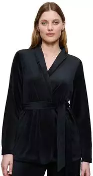 Triumph Sensual Velour Morgenmantel-Oberteil (10225078) black