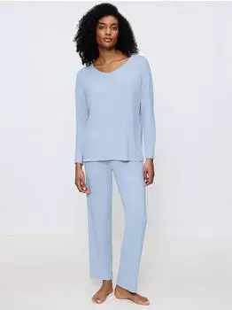 Triumph Timeless Sensuality Pyjama-Set (10221061) blue