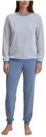 CALIDA Schlafanzug "Soft Dreams" 2 tlg. Ringel-Design, warm, weich,