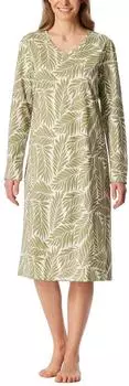 Schiesser Nachthemd langarm - Comfort Essentials linde (181985)