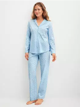 Calida Sweet Dreams Schlafanzug (46954) cascade blau