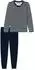 Schiesser Schlafanzug lang Ringel Leggings Casual Essentials (181967) nachtblau