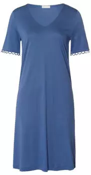 Hanro Anouk Nachthemd royalblau/slate blue