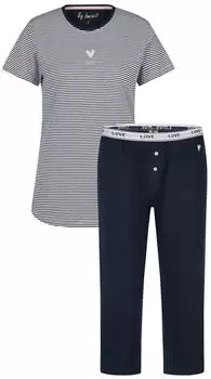 By Louise Shorty 2-teiliger Schlafanzug Baumwolle blau