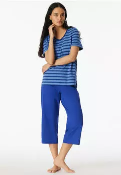 Schiesser Schlafanzug 3/4-lang royal Casual Essentials (181254-819)