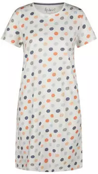 By Louise Sleepshirt Kurzarm Jersey Polkadots mehrfarbig