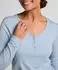 Hunkemöller Henley Pyjamaoberteil Slim Fit Lange Ärmel (30092428) blau