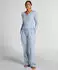 Hunkemöller Henley Pyjamaoberteil Slim Fit Lange Ärmel (30092428) blau