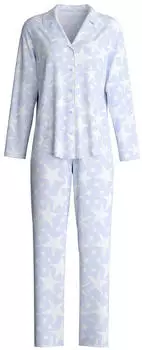 Calida Cosy Nights Pyjama mit Knöpfen (43030-470) harmony blue