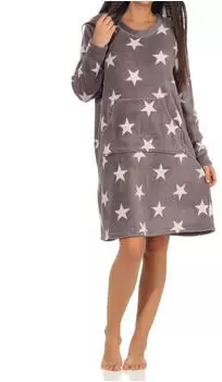 Normann Home Suit Star Pattern Coral Fleece (291 217 97 961) grau