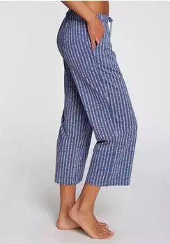 Vivance Dreams Pyjamahose im Culotte-Schnitt (64738344) blau-rosa-gestreift