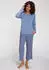 Vivance Dreams Pyjamahose im Culotte-Schnitt (64738344) blau-rosa-gestreift