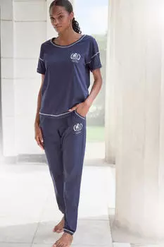 Lascana Pyjama 2-teilig (LAS8724001000001) dunkelblau/wei&szlig;