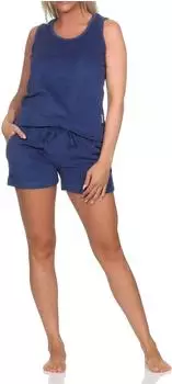 Normann Terry Cloth Shorty Pyjama (12422493450) marine