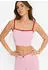 Lascana LSCN Pyjama Set 2-teilig mit Kontrast-Häkelkanten (94636251) rosé