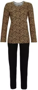 Ringella Pyjama mit Animalprint und Caprihose (5511202-117) toffee