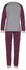 KangaROOS Pyjama Set 2-teilig mit kontrastfarbenen Raglanärmeln (92275455) graumeliert/aubergine/altrosa