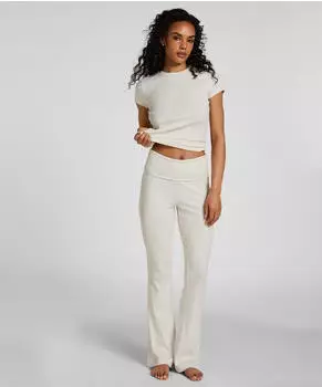 Hunkemöller Flared Lounge Pants Pyjamahose (305356003) hellgrau