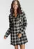 H.I.S Jeans Flanell Pyjama Set mit Allover-Karomuster schwarz-kariert