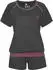 Vivance Dreams Shorty Set, 2-teilig mit dekorativen Flatlock-Nähten (VIV9lxj001000001) anthrazit/pink