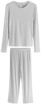 Next Fashion Long Pyjama 'Ford' grau