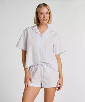 Hunkem&ouml;ller Gestreifte Baumwollshorts (13564619) lila